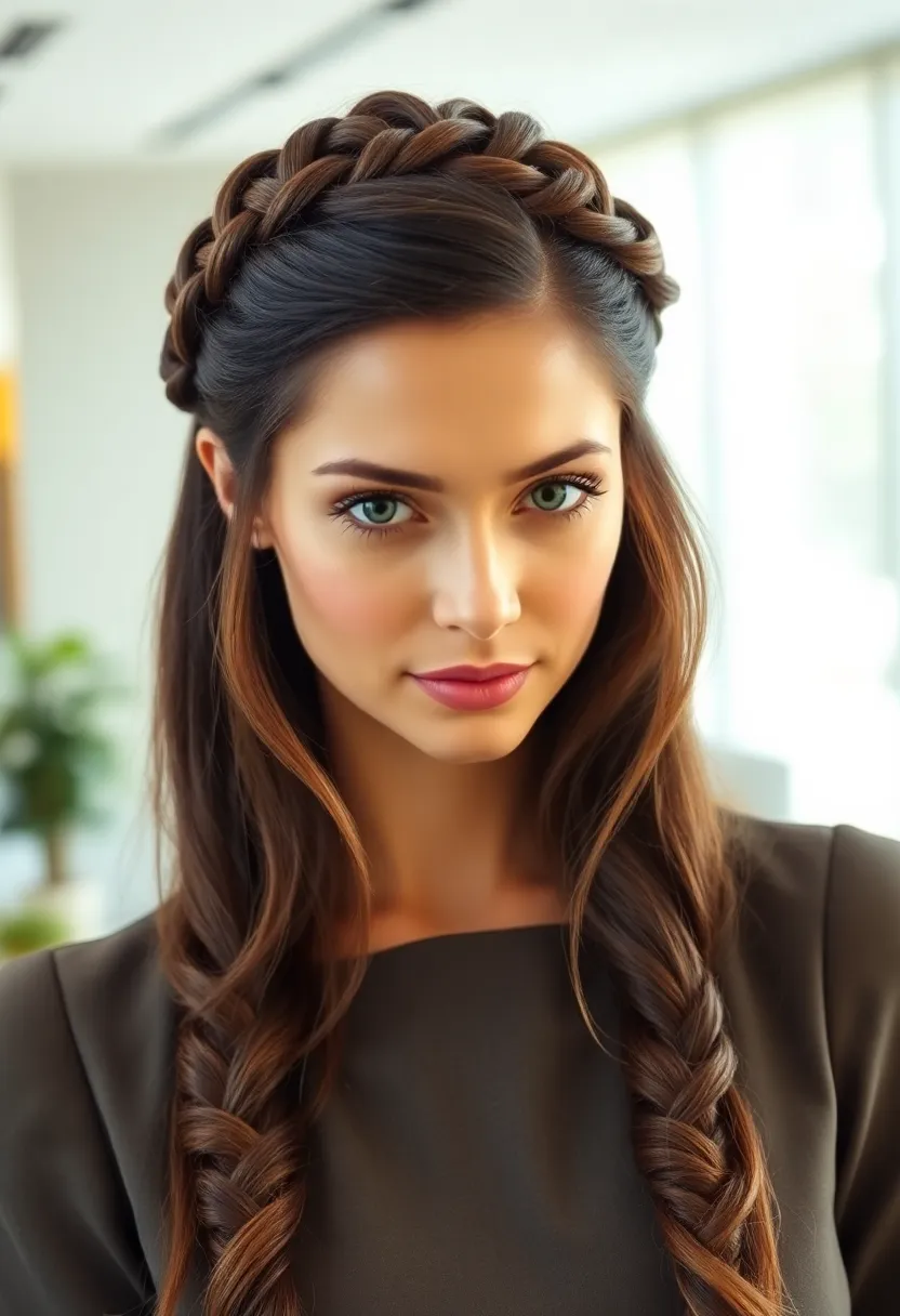 15 Quick Hairstyles for Work That'll Get You Out the Door in Minutes! - 4. Braided Crown