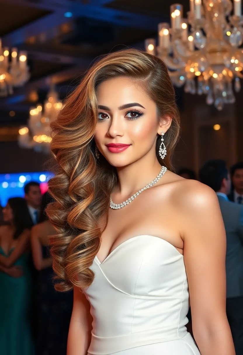 20 Stunning Prom Hairstyles That'll Make You the Belle of the Ball! (#7 Is a Showstopper!) - 9. Side-Swept Curls