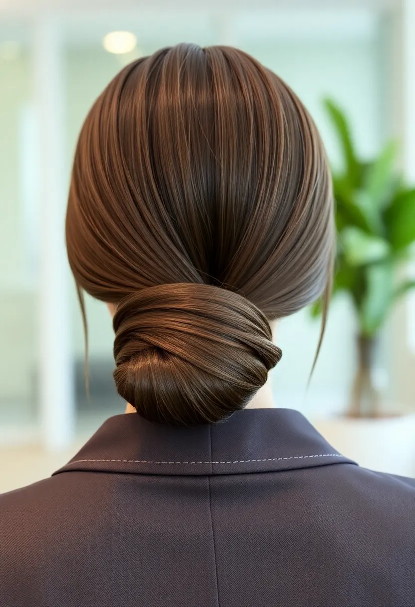 15 Quick Hairstyles for Work That'll Get You Out the Door in Minutes! - 1. Sleek Low Bun