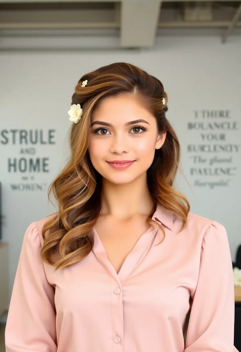 15 Quick Hairstyles for Work That'll Get You Out the Door in Minutes! - 2. Half-Up, Half-Down Twist