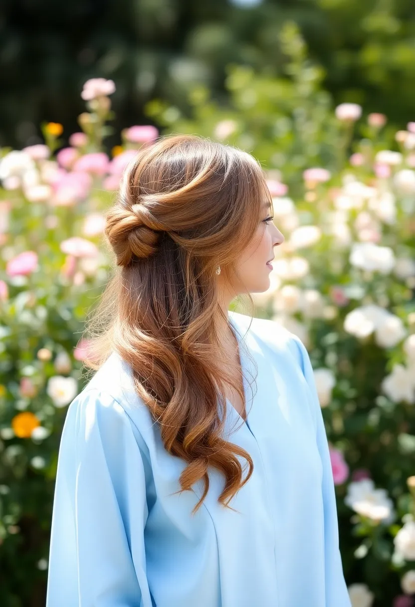 20 Trendy Graduation Hairstyles You Need to Try (Especially #5!) - 8. Half-Up, Half-Down Twist