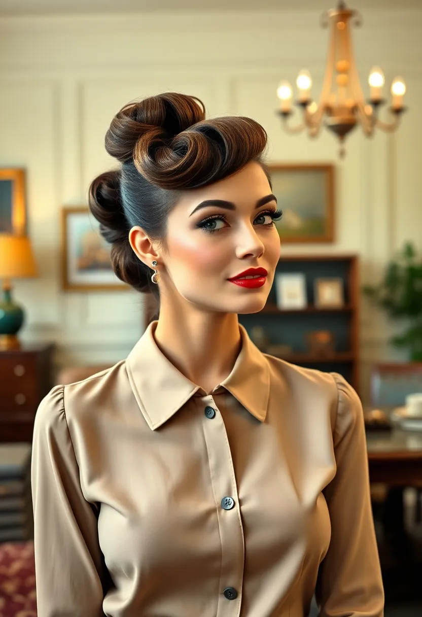 15 Quick Hairstyles for Work That'll Get You Out the Door in Minutes! - 12. Pin-Up Inspired Roll