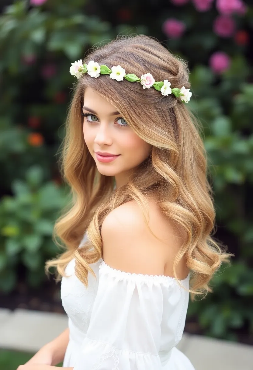 20 Stunning Prom Hairstyles That'll Make You the Belle of the Ball! (#7 Is a Showstopper!) - 3. Half-Up, Half-Down Waves